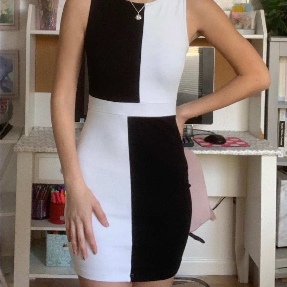 Black and white dress